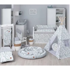 Sevira Kids Couverture plaid réversible Eucalyptus