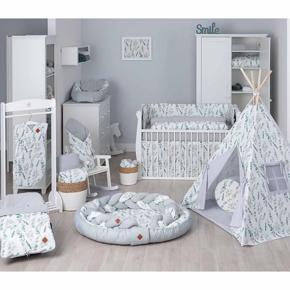 Sevira Kids Couverture plaid réversible Eucalyptus