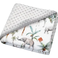 Sevira Kids Couverture réversible en minky Safari Best