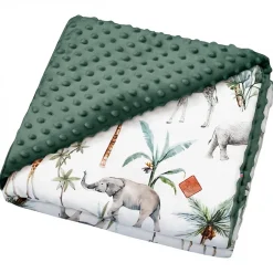 Sevira Kids Couverture réversible en minky Safari Outlet