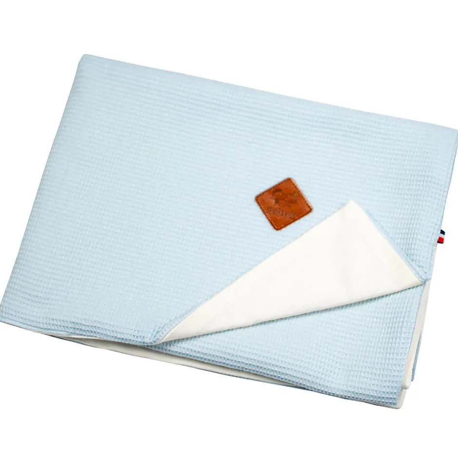 Sevira Kids Couverture été en coton nid d'abeille