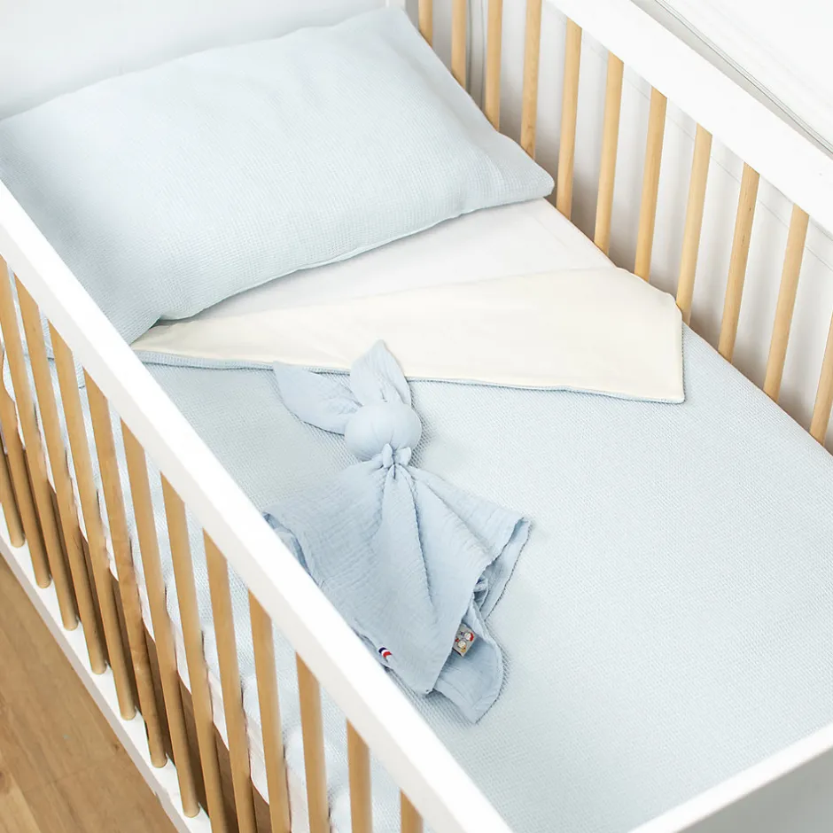 Sevira Kids Couverture été en coton nid d'abeille