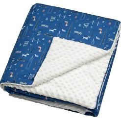 Sevira Kids Grand plaid couverture réversible en minky New York