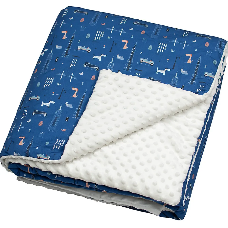 Sevira Kids Grand plaid couverture réversible en minky New York