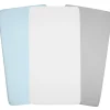 Sevira Kids Lot de 3 draps housse berceau en gaze de coton Uni