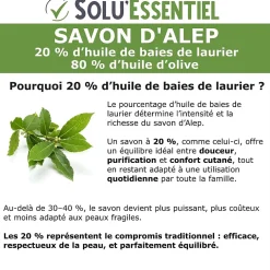 Tout Pour Les Nuisibles SoluEssentiel - Savon Alep huile de baies de laurier - huile dolive - Fabrication traditionnelle syrienne -savon de 200g- lot de 3 Clearance