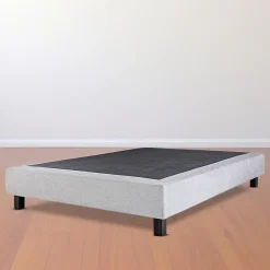 Juanio Sommier à lattes avec pieds CELY, tapissier en bois massif couleur gris- longueur 190 x largeur 90 cm Best