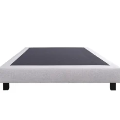 Juanio Sommier à lattes avec pieds CELY, tapissier en bois massif couleur gris- longueur 190 x largeur 90 cm Best