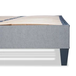 Olympe Literie Sommier à lattes en bois Ergostar 140x190 cm Coloris Gris clair Livré en kit Hot