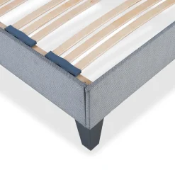 Olympe Literie Sommier à lattes en bois Ergostar 160x200 cm Coloris Gris clair Livré en kit