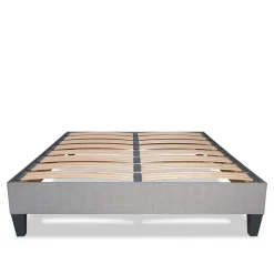 Olympe Literie Sommier à lattes en bois Ergostar 140x200 cm Coloris Gris clair Livré en kit Sale
