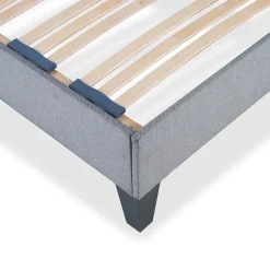 Olympe Literie Sommier à lattes en bois Ergostar 140x200 cm Coloris Gris clair Livré en kit Sale
