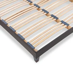 Olympe Literie Sommier à lattes en bois Kit15 200x220 cm Coloris Gris anthracite Livré en kit
