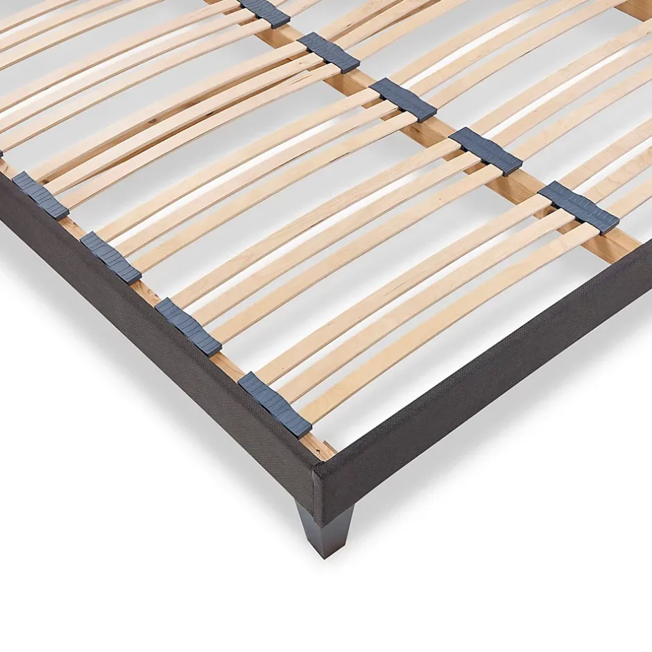 Olympe Literie Sommier à lattes en bois Kit15 180x200 cm Coloris Gris anthracite Livré en kit