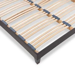 Olympe Literie Sommier à lattes en bois Kit15 2x120x220 cm Coloris Gris anthracite Livré en kit Discount