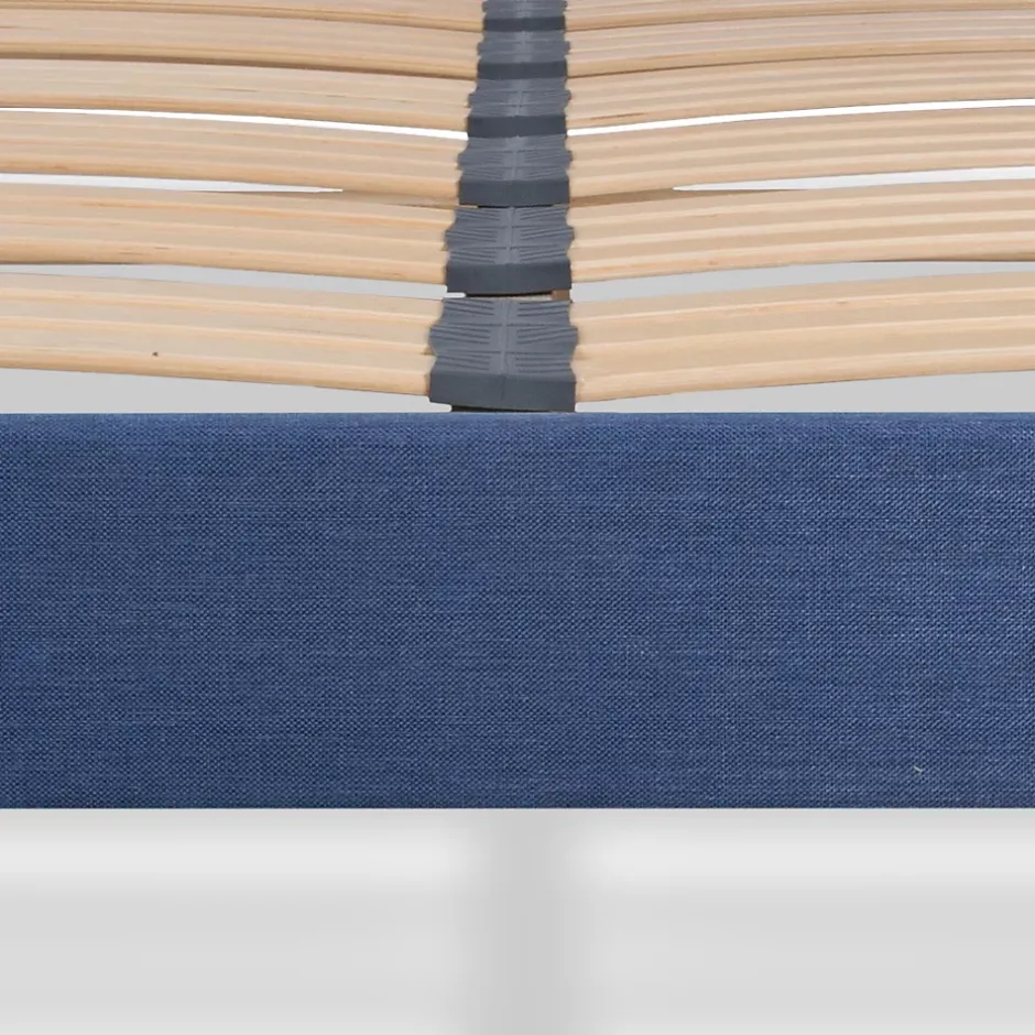 Bellecour Sommier à lattes en bois Lumière 160x200 cm Coloris Bleu marine Livré en kit Outlet