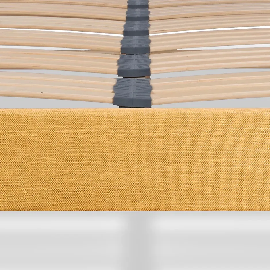 Bellecour Sommier à lattes en bois Lumière 140x190 cm Coloris Jaune Livré en kit Outlet