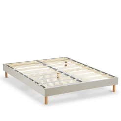 Nuit De Coton Sommier à lattes en bois Lino 160x200 cm Coloris Beige Livré en kit Clearance