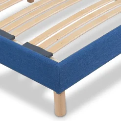 Bellecour Sommier à lattes en bois Lumière 140x190 cm Coloris Bleu marine Livré en kit Online