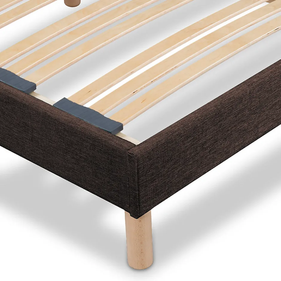 Bellecour Sommier à lattes en bois Lumière 90x200 cm Coloris Marron Livré en kit