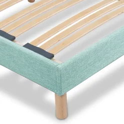 Bellecour Sommier à lattes en bois Lumière 160x200 cm Coloris Vert pastel Livré en kit Discount