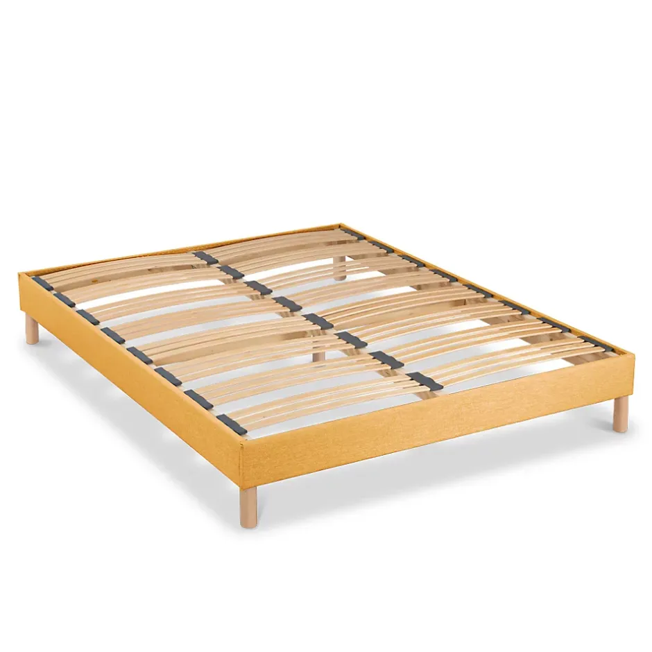 Bellecour Sommier à lattes en bois Lumière 140x200 cm Coloris Jaune Livré en kit Sale