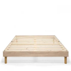 Bleu Calin Sommier à lattes en kit 160x200 cm avec pieds