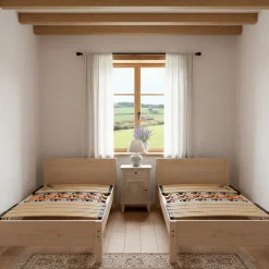 Monmobilierdesign Sommier à Lattes Ergonomique En Bois Avec Plots De Soutien 7 Zones De Confort 120x200 Cm Clearance