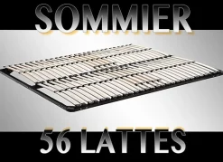 Paolo Collaner Sommier à lattes multiplis résistant fermeté réglable 140X200 cm Online