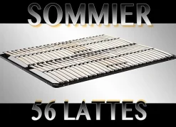 Paolo Collaner Sommier à lattes multiplis résistant fermeté réglable 180X200 cm