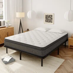 Teeno Sommier à Lattes sur Pieds,7 Pieds Inclus, Lit 2x14 Latte,160x200 CM