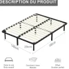 Teeno Sommier à Lattes sur Pieds,7 Pieds Inclus ,Lit 2x13 Lattes,140x190 CM