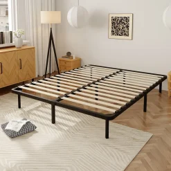 Teeno Sommier à Lattes sur Pieds,7 Pieds Inclus ,Lit 2x13 Lattes,140x190 CM