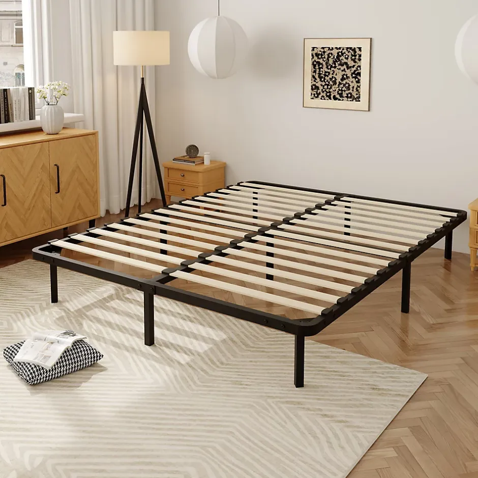 Teeno Sommier à Lattes sur Pieds,7 Pieds Inclus ,Lit 2x13 Lattes,140x190 CM