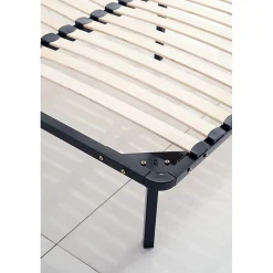 Kosmi Sommier à lattes 140x190 cm sur pieds pour lit 2 places Hot