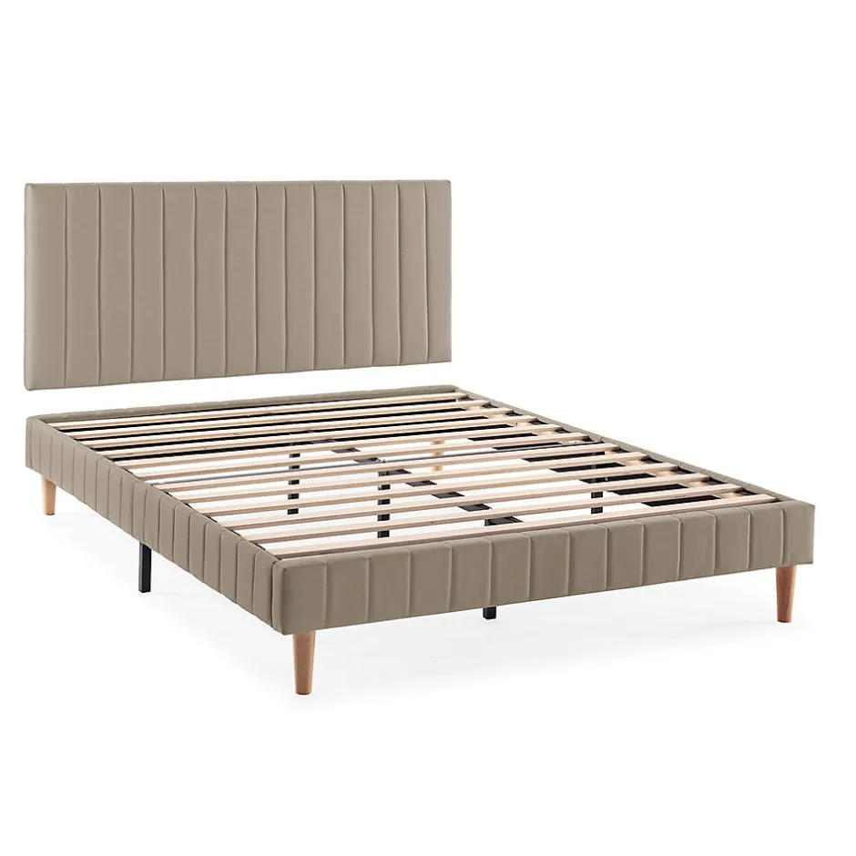 Vs Venta-Stock Sommier + tête de lit Eris 140x200 cm Beige
