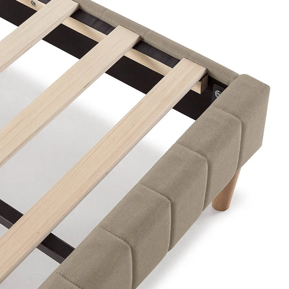 Vs Venta-Stock Sommier + tête de lit Eris 140x200 cm Beige