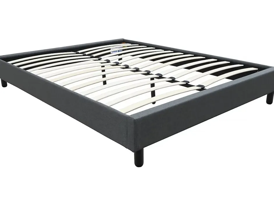 Habitat Et Jardin Sommier "Andy" en tissu 140 x 190cm Gris anthracite Online