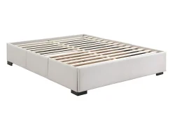 Vente-unique Sommier avec tiroirs 140 x 190 cm - Tissu beige - KOLANE de YSMÉE Best