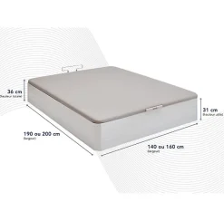 Bultex Sommier COFFRE SPACE UP 140x190