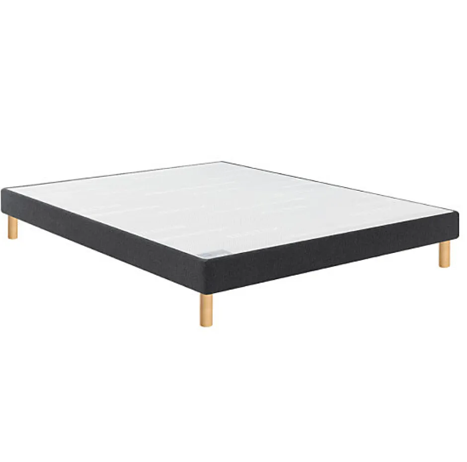 Bultex Sommier CONFORT FERME VIGOROSO DECO 100x200 Trame gris clair Lattes