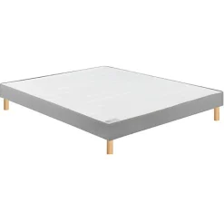 Bultex Sommier CONFORT FERME VIGOROSO DECO 100x200 Trame gris clair Lattes