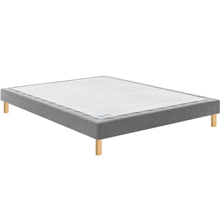 Bultex Sommier CONFORT MEDIUM MEDIANO 90x200 Jersey Gris foncé Lattes