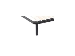 Vente-unique Sommier cadre à lattes 180 x 200 cm - 2x19 lattes - Avec pieds - Noir - KALISTA de YSMÉE Discount
