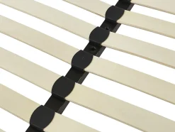 Vente-unique Sommier cadre à lattes 180 x 200 cm - 2x19 lattes - Avec pieds - Noir - KALISTA de YSMÉE Discount