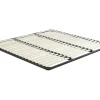 Vente-unique Sommier cadre à lattes 200 x 200 cm - 3x19 lattes - Sans pieds - Noir - KALISTA de YSMÉE