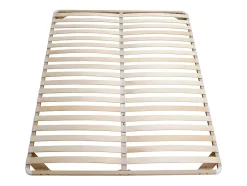 Vente-unique Sommier cadre à lattes 140 x 190 cm - 2x19 lattes - Sans pieds - Beige - KALISTA de YSMÉE