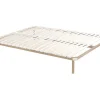 Vente-unique Sommier cadre à lattes 140 x 190 cm - 2x19 lattes avec pieds - Beige - KALISTA de YSMÉE