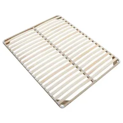 Vente-unique Sommier cadre à lattes 160 x 200 cm - 2x19 lattes - Sans pieds - Beige - KALISTA de YSMÉE Online