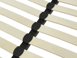 Vente-unique Sommier cadre à lattes 180 x 200 cm - 2x19 lattes - Sans pieds - Noir - KALISTA de YSMÉE
